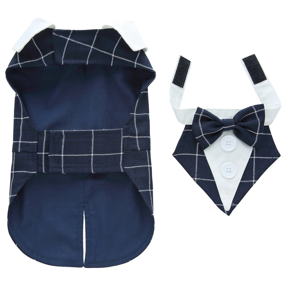 Dog Christmas Costume Wedding Tuxedo For Teddy Bulldog