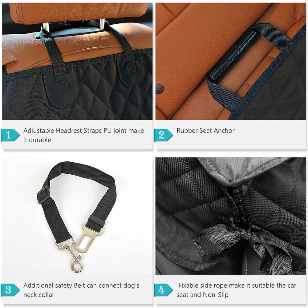 PETRAVEL Dog Car Seat Cover Waterproof Protector With Armrest