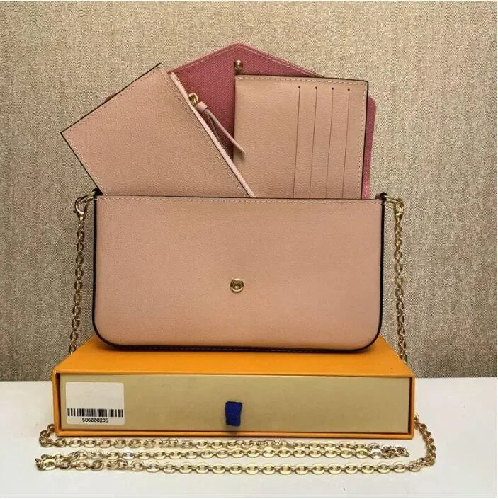 Original Quality 3pcs set Luxurys Designers Bags Purse Woman Fashion Monogrames Multi Pochette Felicie Chain Crossbody Shoulder