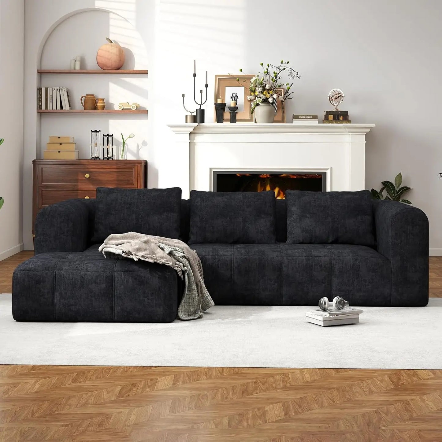 Modular L Shaped Sectional Couch With Deep Seat Comfort