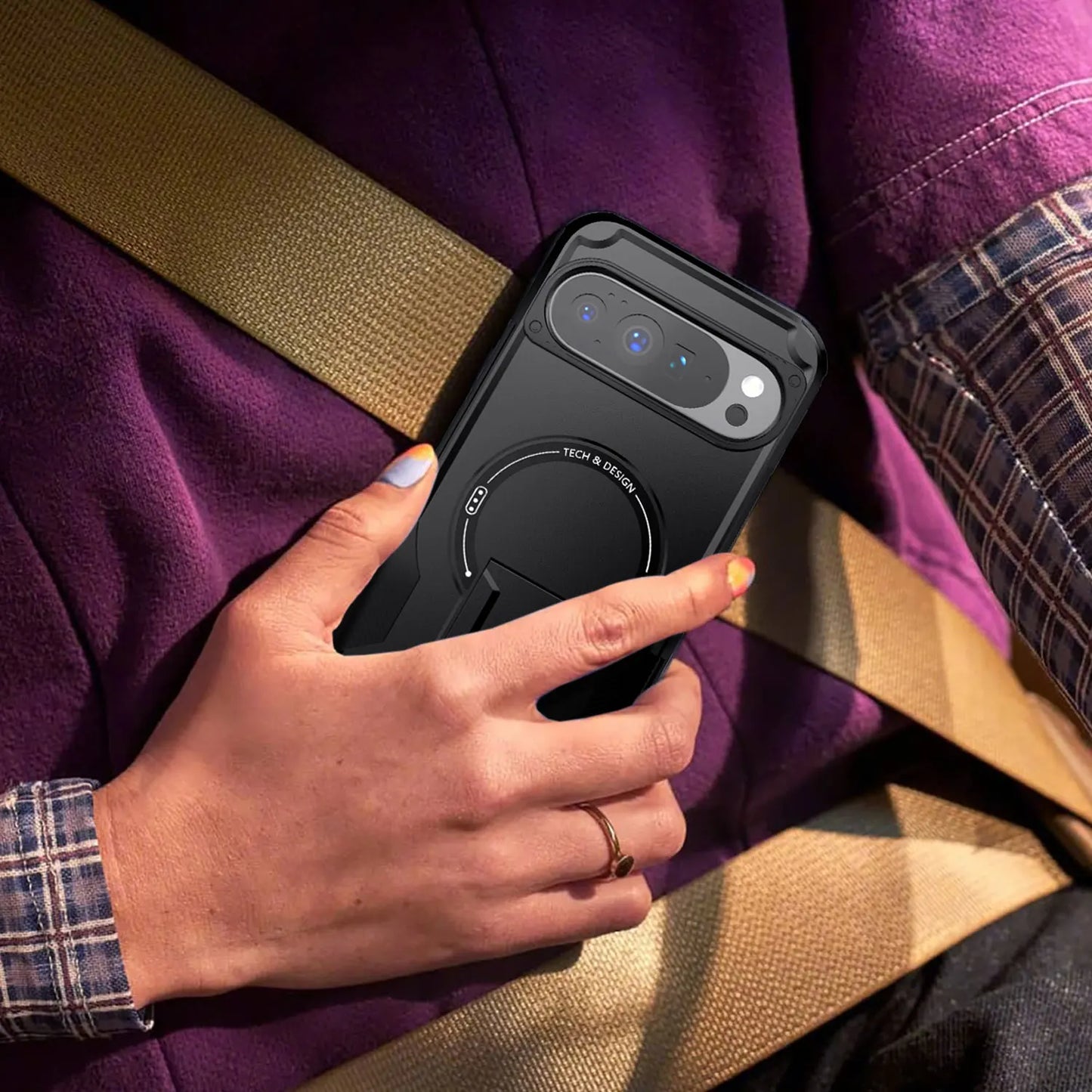 NONEDesign Shockproof Magnetic Case With Kickstand Pixel9 10 Pro Series