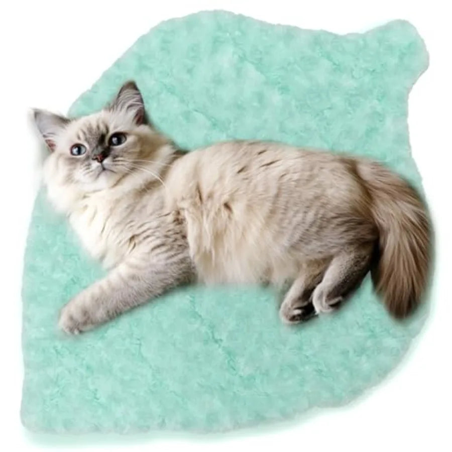 Cat Warming Mat Leaf Shaped Pad Velvet Soft And Durable