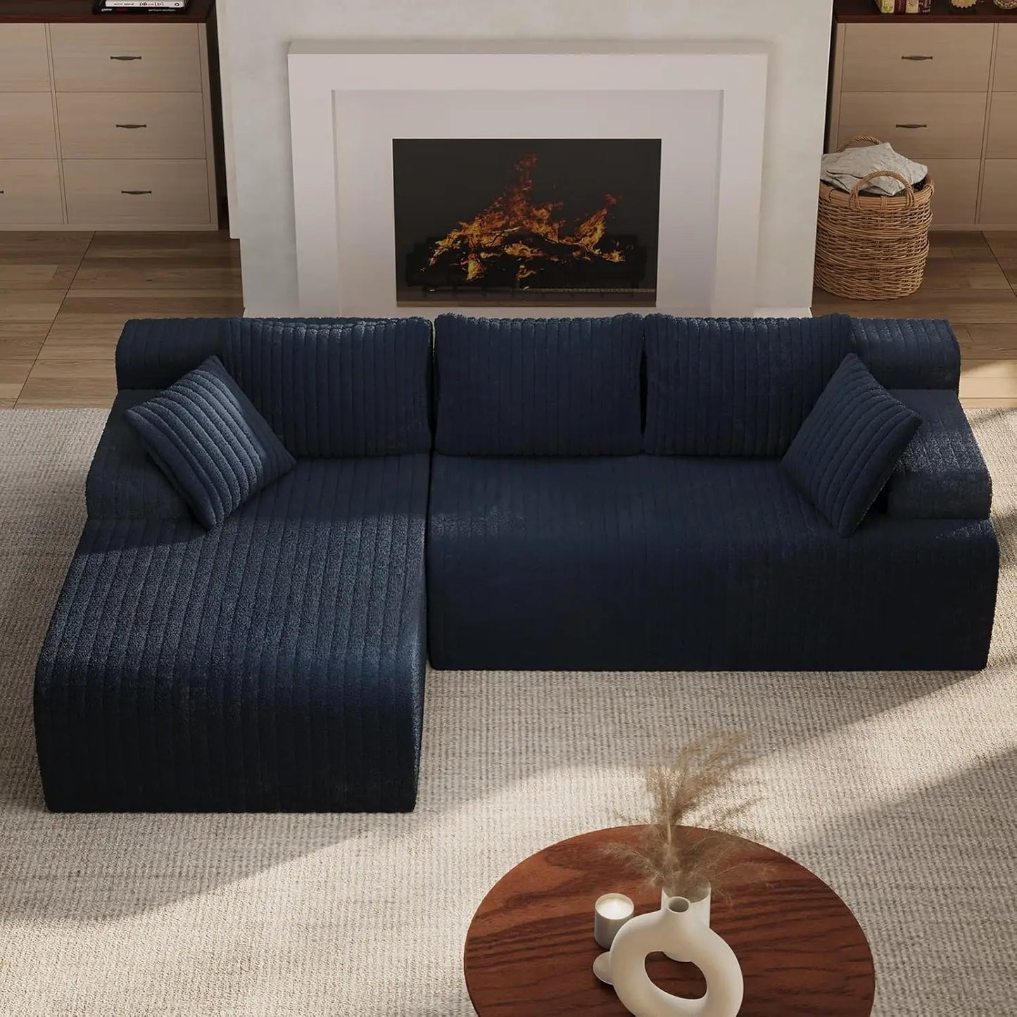 GUANGBAI Modular Sectional Sofa Couches L Shaped Cloud Style