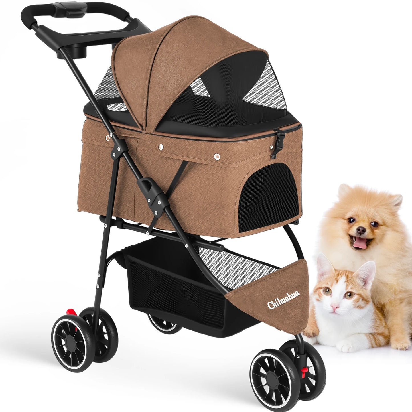 Chihuahua Foldable Pet Stroller For Small Dogs And Cats