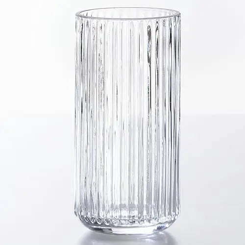 SNQP Clear Glass Vase For Pampas Grass Centerpiece