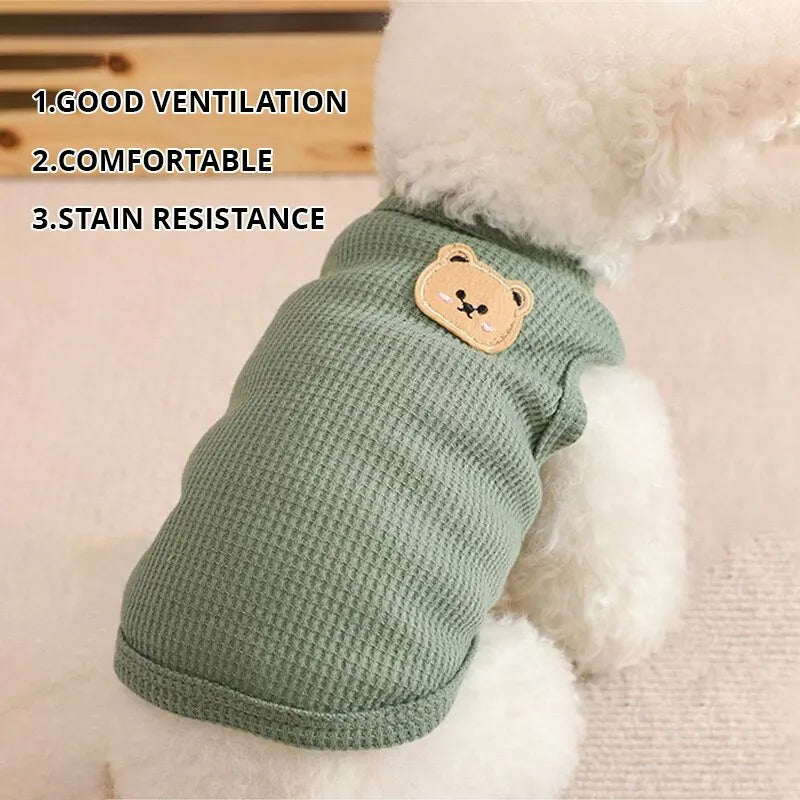 NONECN Summer Bear Pet Vest Thin Breathable Outfit