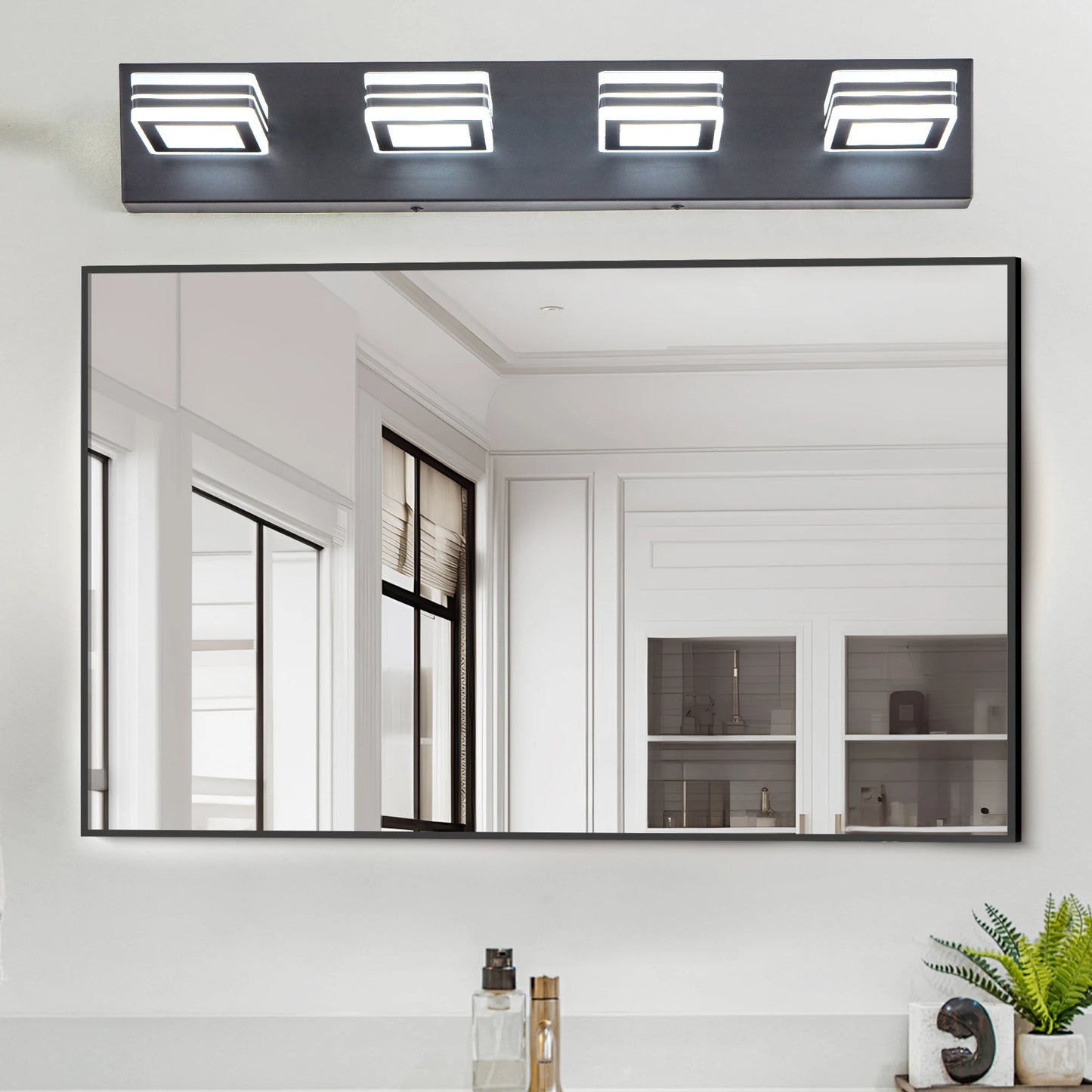 ARLGSITE Modern 4 Light LED Vanity Light Fixture For Bathroom
