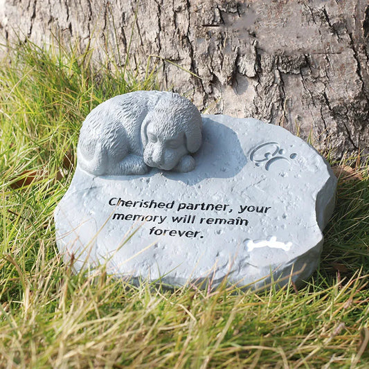 Pet Memorial Resin Tombstone for Cats and Dogs