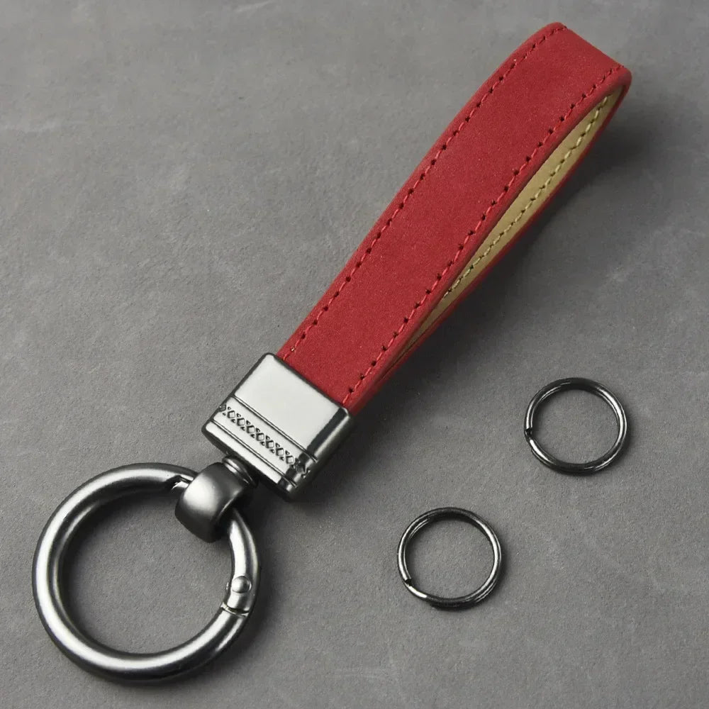 Genuine Leather Car Key Chain Buckle Key Ring Luxury Gift