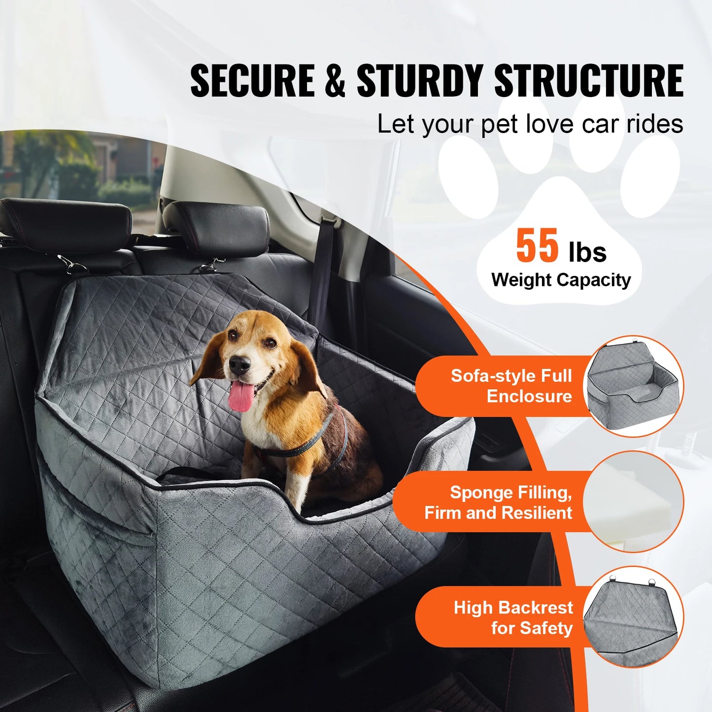SucceBuy Dog Car Seat Booster