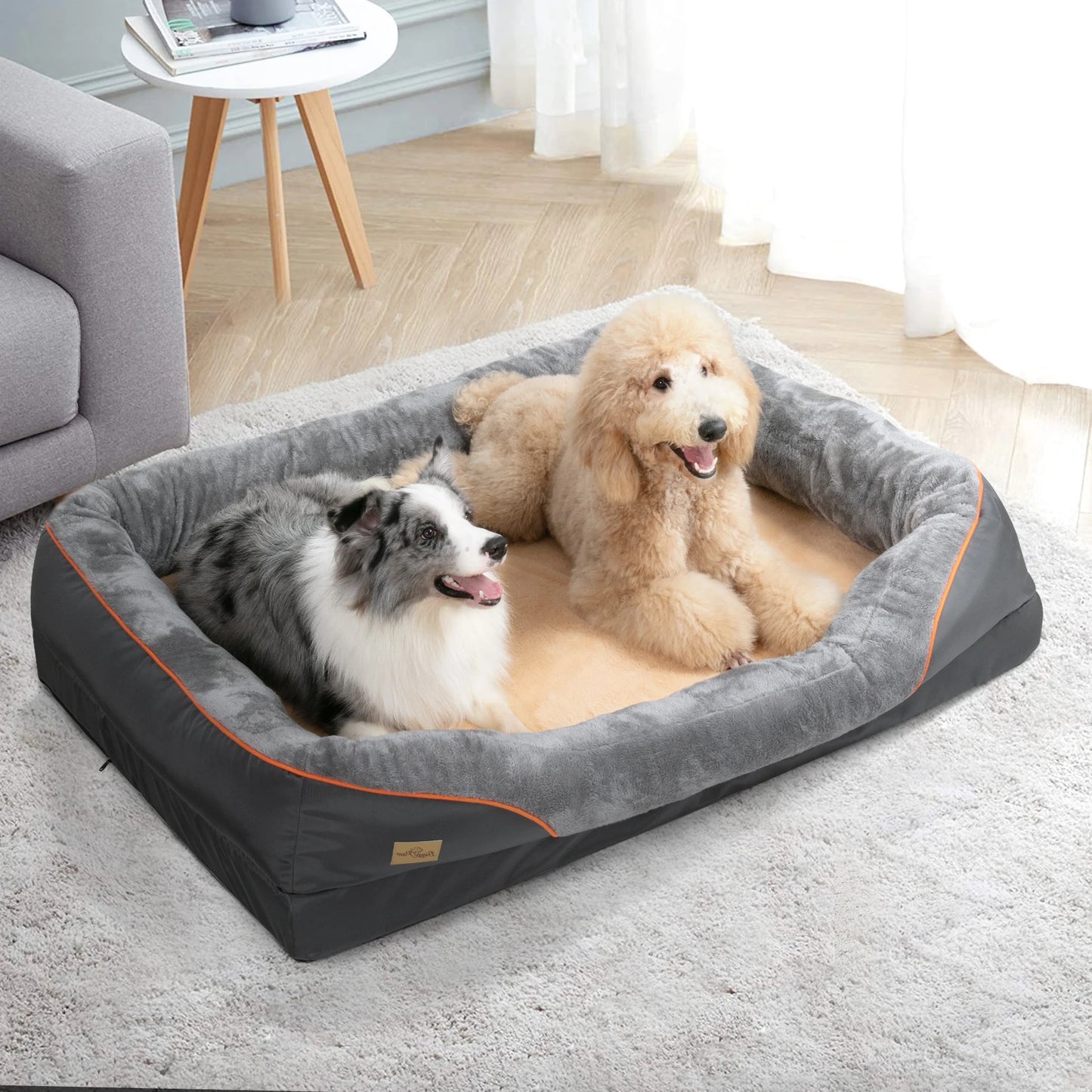 BINGOPAWCN Dog Bed With Removable Washable Cover Waterproof Anti Allergy