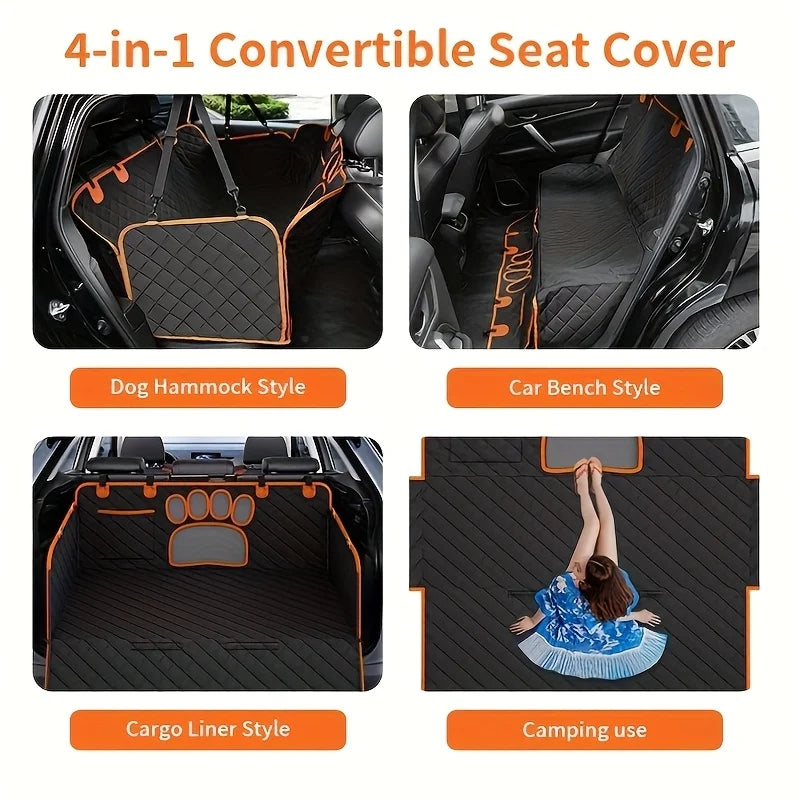 NONECN Dog Seat Cover Hammock For Cars Heavy Duty Protection
