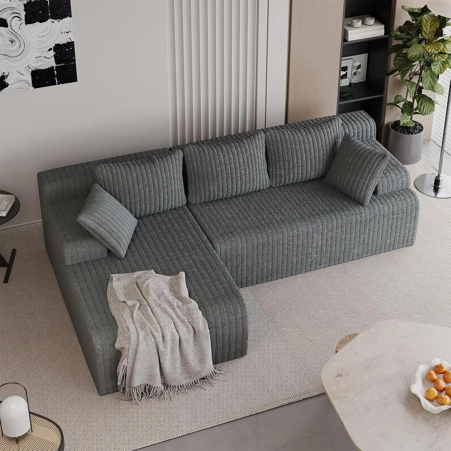 GUANGBAI Modular Sectional Sofa Couches L Shaped Cloud Style