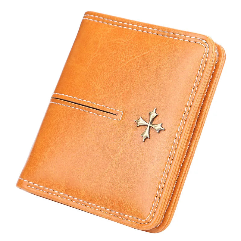 Leather Wallet For Women With Coin Pocket Card Holder