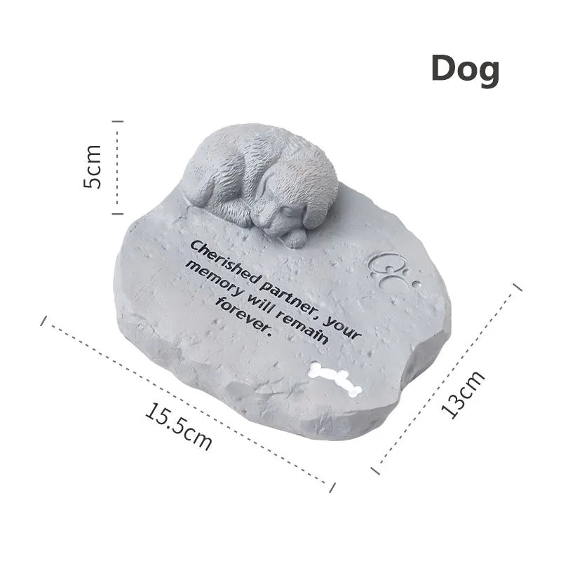 Pet Memorial Resin Tombstone for Cats and Dogs