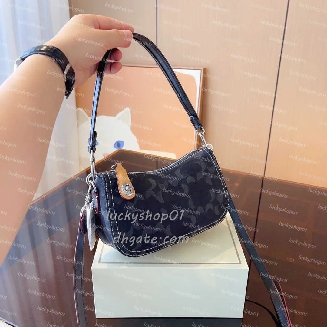 Luxury Otabby Denim Bags Designer Mini Rowan Pillow Bags Women TERI bag with cherry pendant LAUREL Crossbody Hobos Tote Purse De