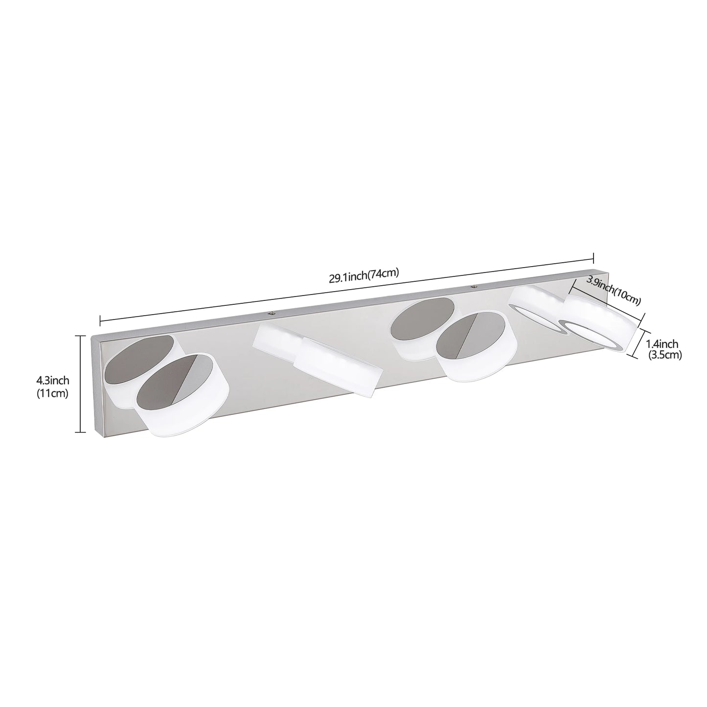 ARLGSITE Modern LED Dressing Area Wall Light with Acrylic Shade