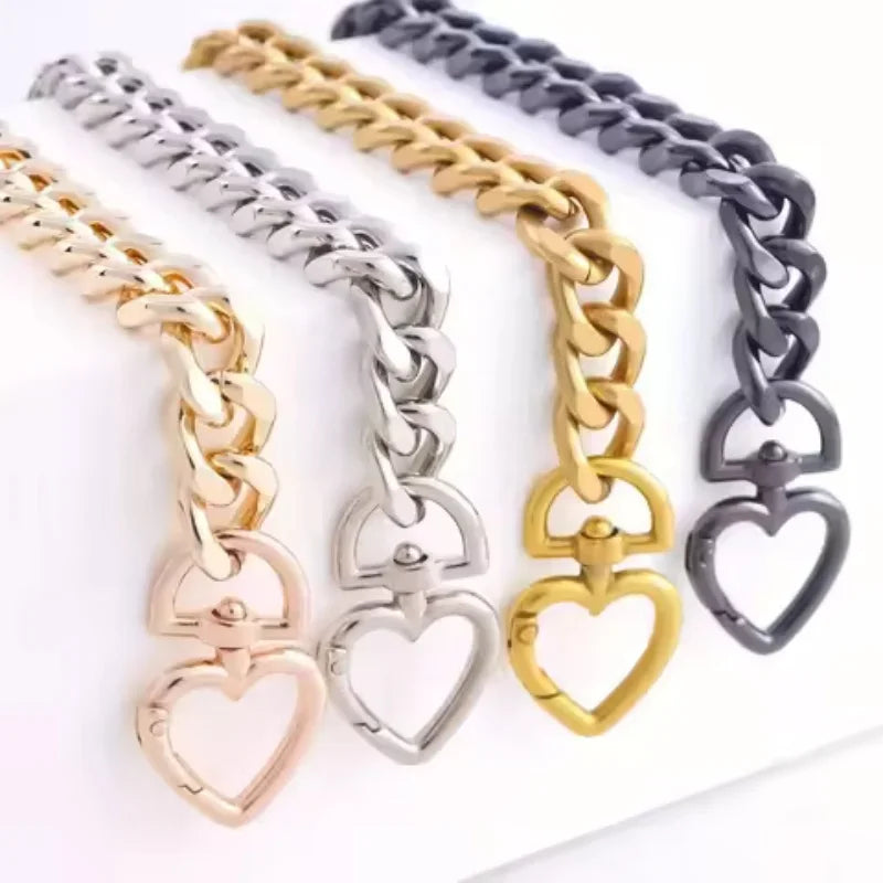 Heart Shape Metal Purse Chain Extender Crossbody Strap