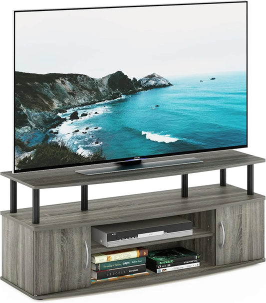 TV Stand for Modern Living Room With Cabinets and Shelves