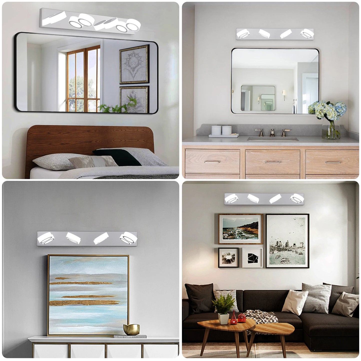 ARLGSITE Modern LED Dressing Area Wall Light with Acrylic Shade