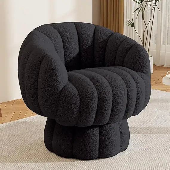 Mid Century Modern 360 Degree Swivel Velvet Accent Chair Set
