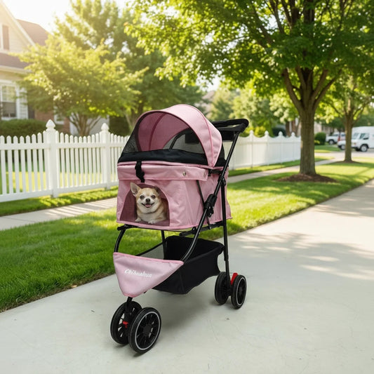 Chihuahua Foldable Pet Stroller For Small Dogs And Cats