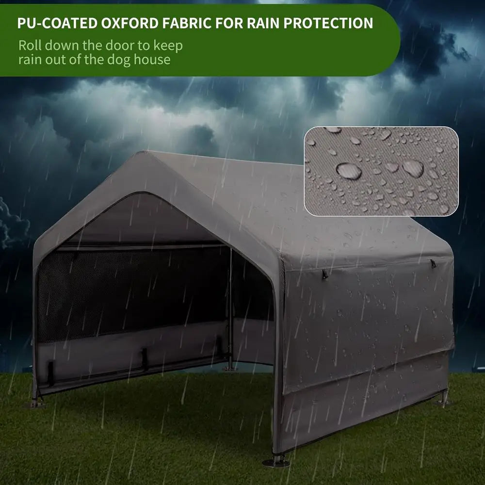 Dog Shelter Tent Outdoor With Three Sided Mesh Windows