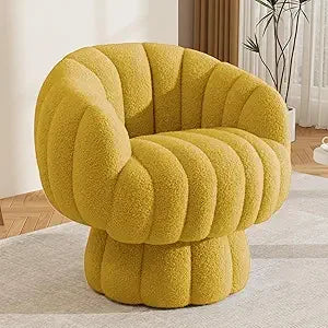 Mid Century Modern 360 Degree Swivel Velvet Accent Chair Set