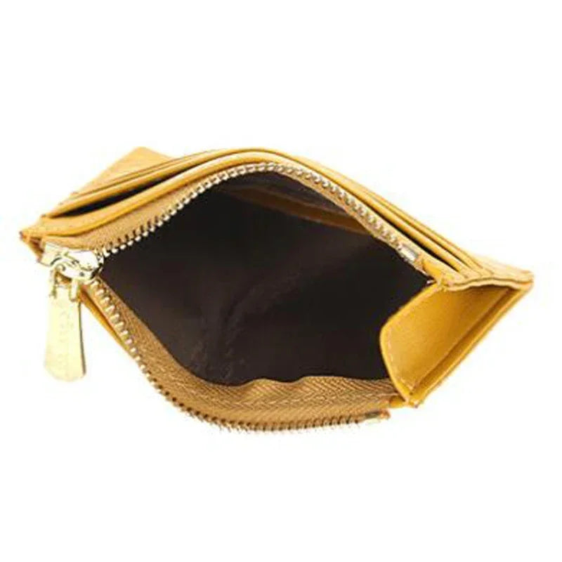 Baellerry Mini Women Wallet Slim Zipper PU Leather Card Holder