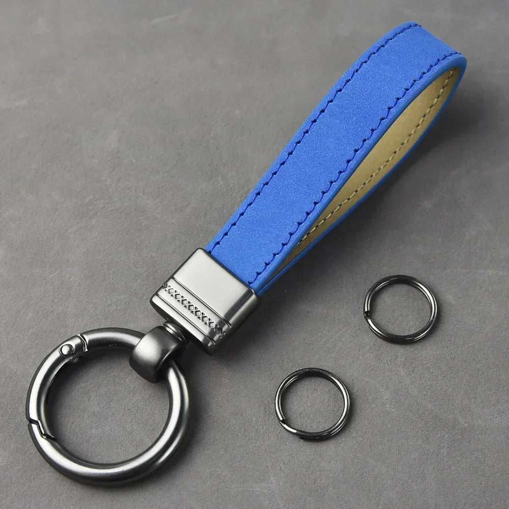 Genuine Leather Car Key Chain Buckle Key Ring Luxury Gift