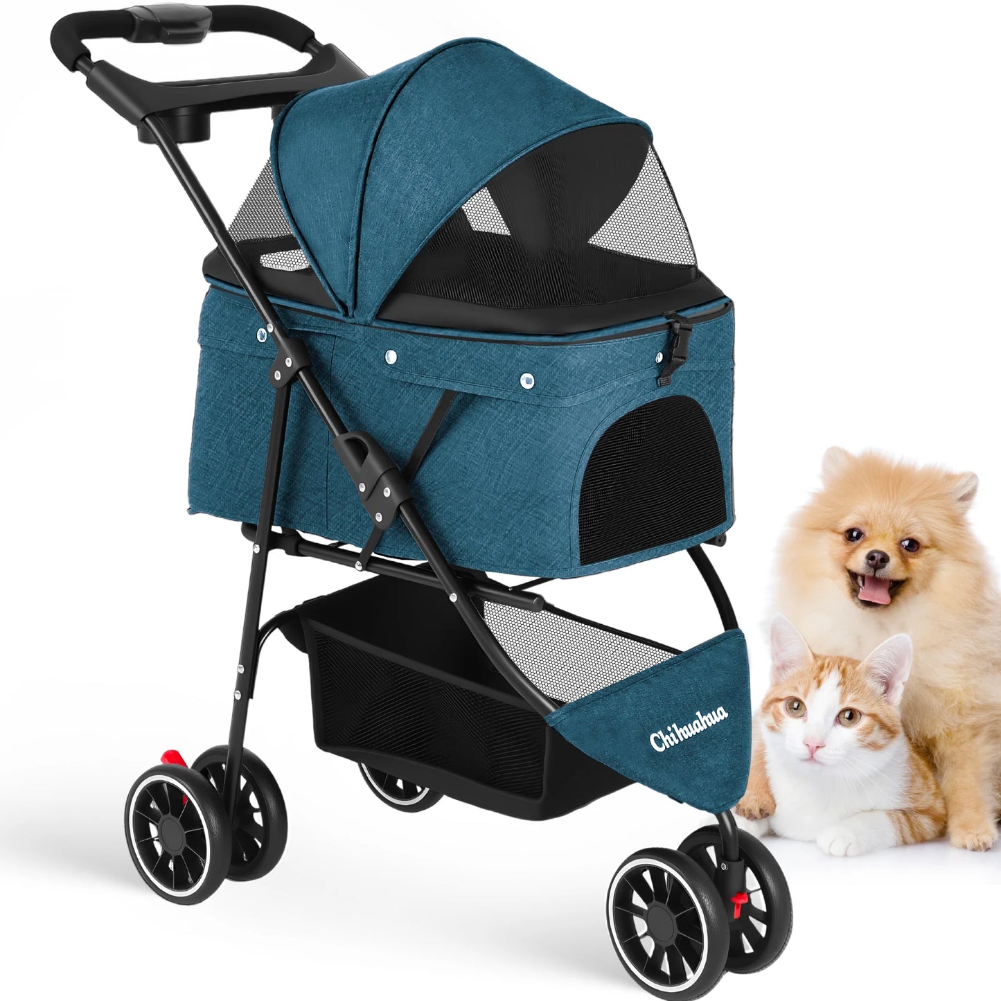 Chihuahua Foldable Pet Stroller For Small Dogs And Cats