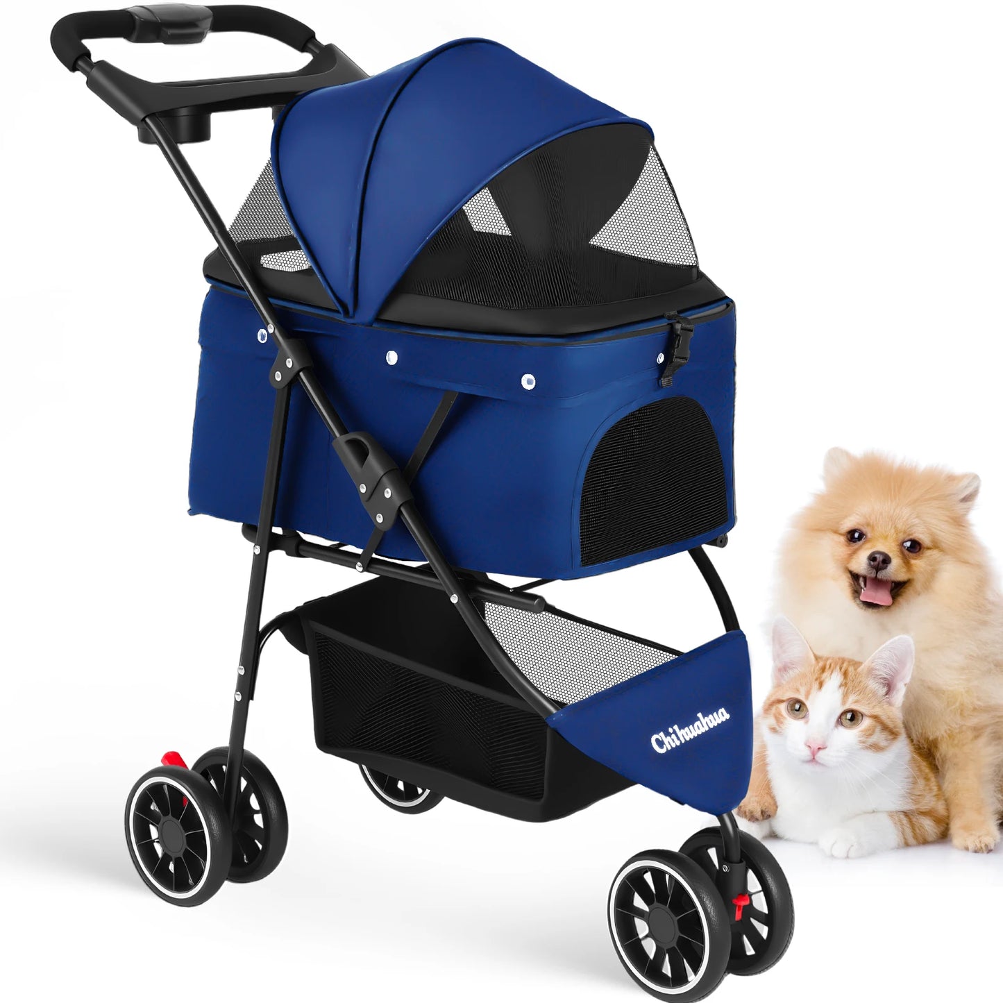 Chihuahua Foldable Pet Stroller For Small Dogs And Cats