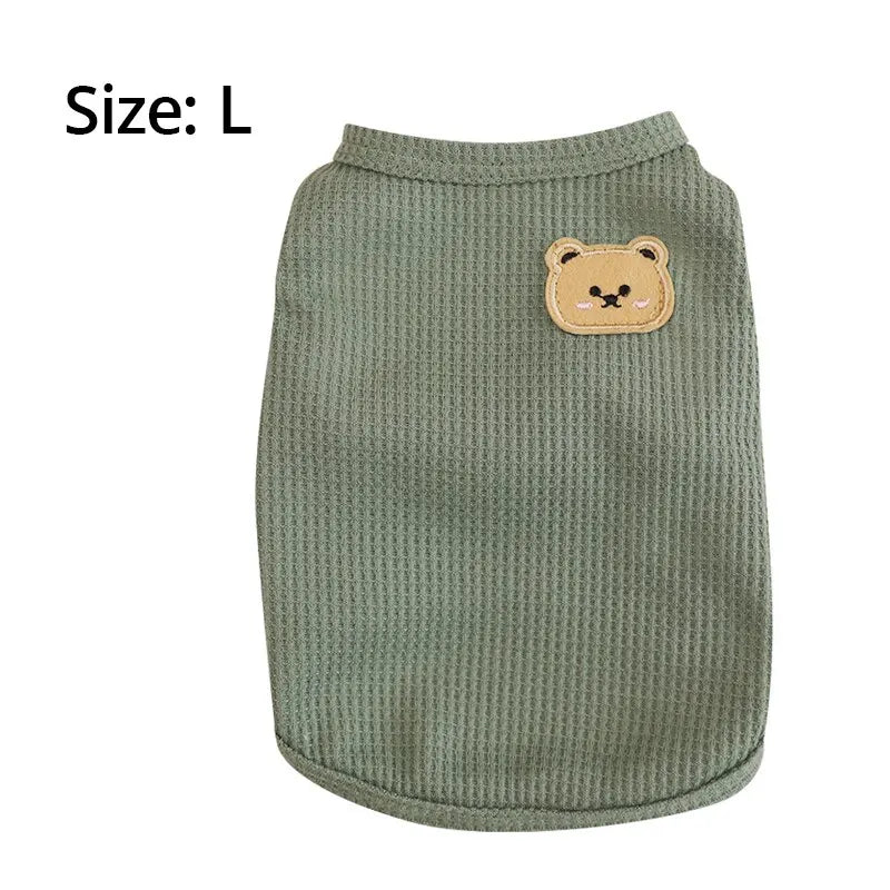 NONECN Summer Bear Pet Vest Thin Breathable Outfit