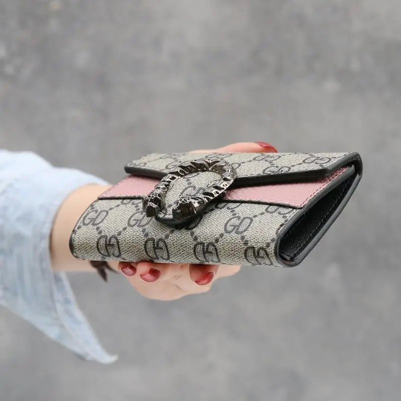 NONECN Women's Short Wallet Three-Fold Card Holder