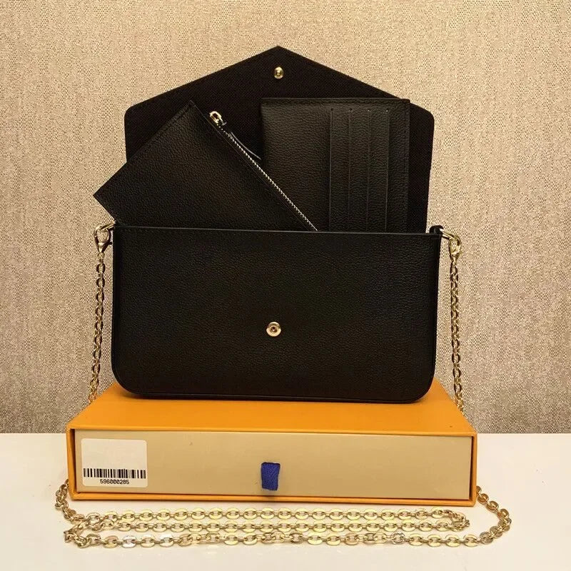 Original Quality 3pcs set Luxurys Designers Bags Purse Woman Fashion Monogrames Multi Pochette Felicie Chain Crossbody Shoulder