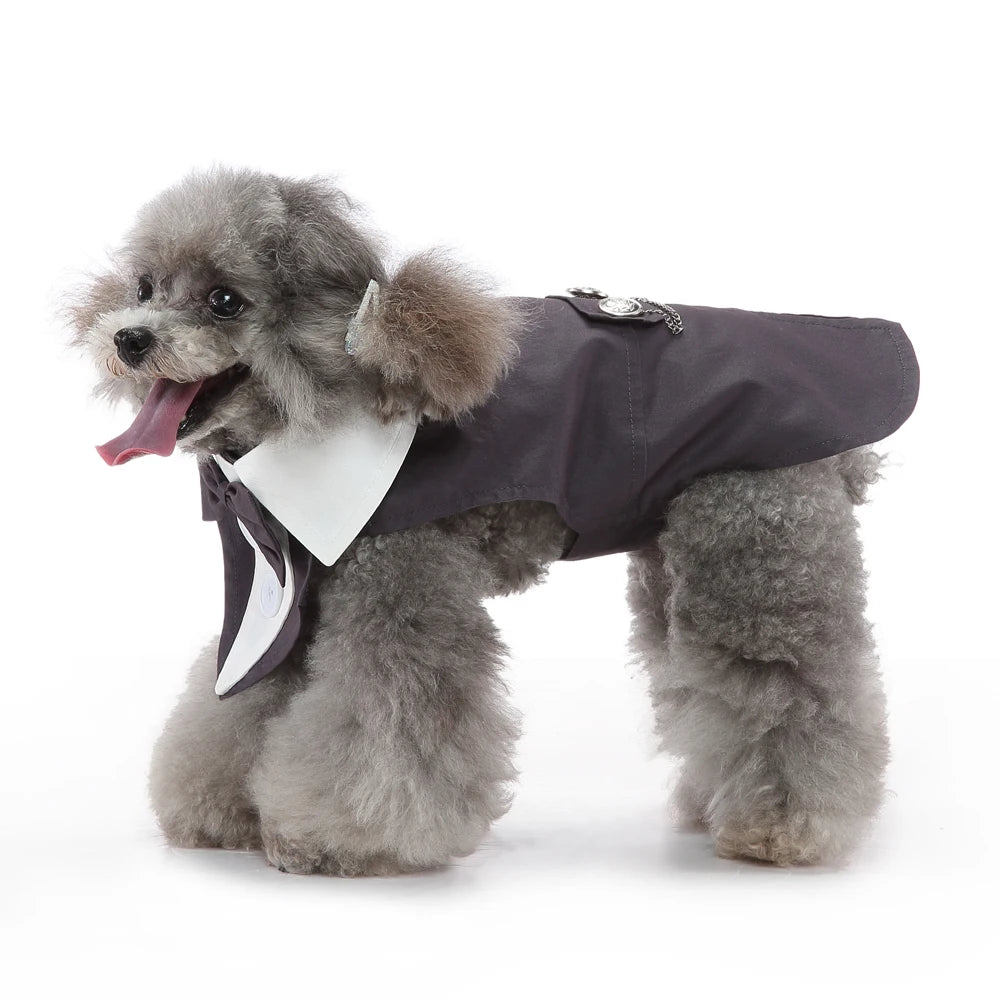 Dog Christmas Costume Wedding Tuxedo For Teddy Bulldog