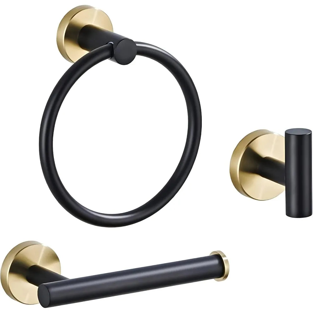Stainless Steel Wall Mounted 3-Piece Towel Bar Set
