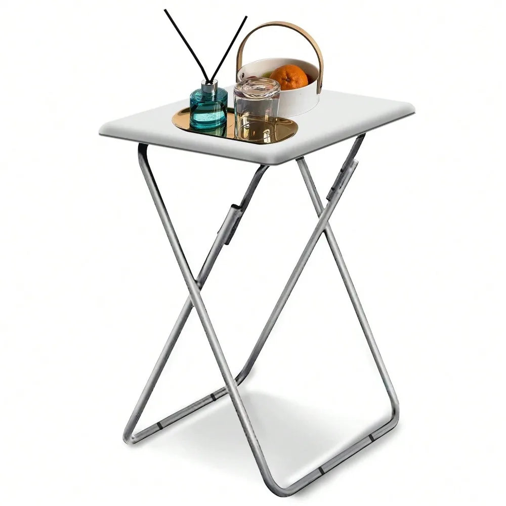 Portable Folding TV Tray Table With Sturdy MDF For Meals