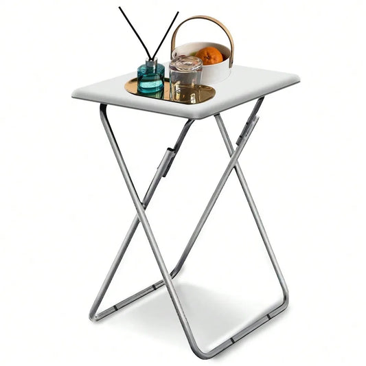 Portable Folding TV Tray Table With Sturdy MDF For Meals