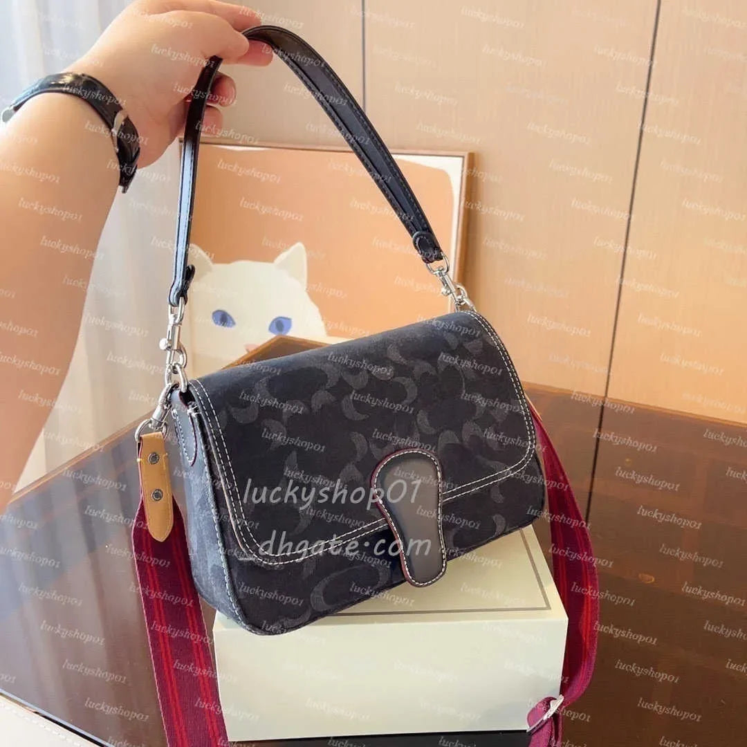 Luxury Otabby Denim Bags Designer Mini Rowan Pillow Bags Women TERI bag with cherry pendant LAUREL Crossbody Hobos Tote Purse De