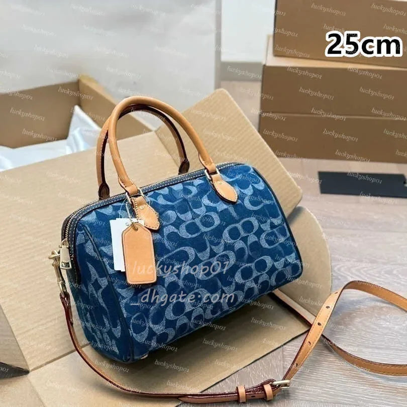 Luxury Otabby Denim Bags Designer Mini Rowan Pillow Bags Women TERI bag with cherry pendant LAUREL Crossbody Hobos Tote Purse De
