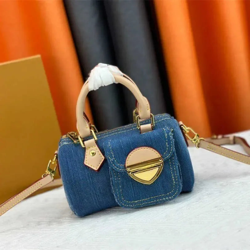 10AAA HOT Selling Designer Luxury Bag M44472 Vintage Denim Tote Pink Cowboy Shoulder Bag Handbags Purse Zipper Old Flower Women