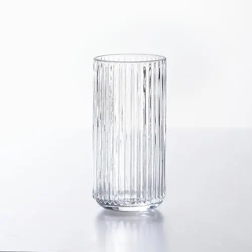 SNQP Clear Glass Vase For Pampas Grass Centerpiece