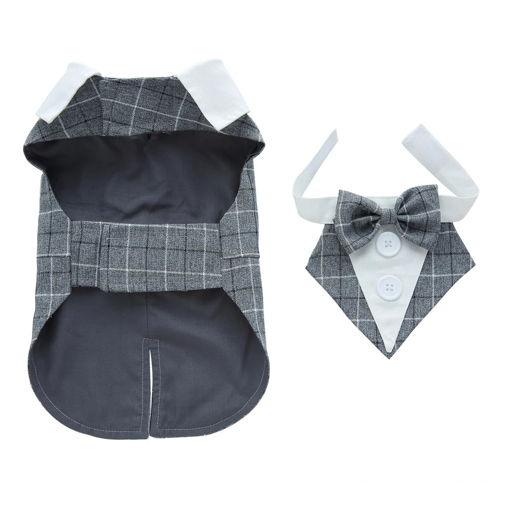 Dog Christmas Costume Wedding Tuxedo For Teddy Bulldog