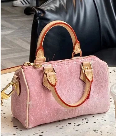 10AAA HOT Selling Designer Luxury Bag M44472 Vintage Denim Tote Pink Cowboy Shoulder Bag Handbags Purse Zipper Old Flower Women