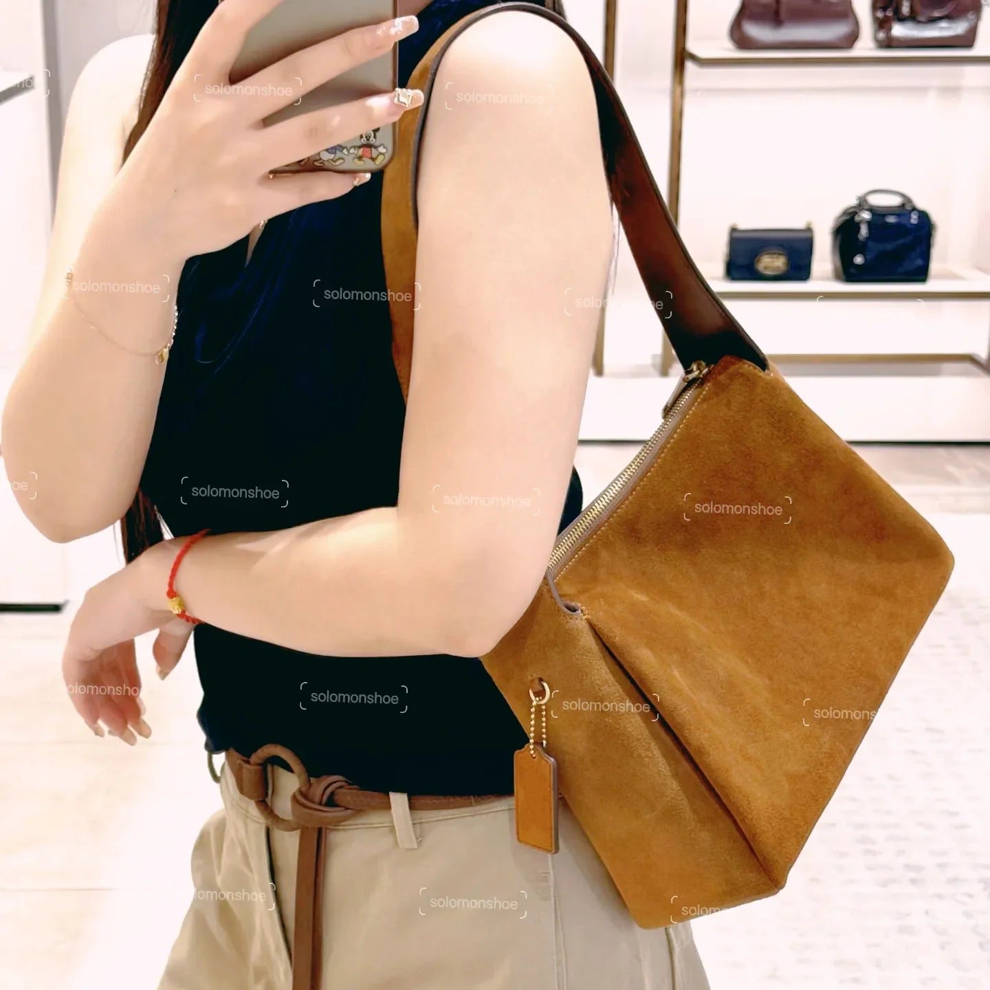 Large Capacity Chelsea Shoulder Bag 30 35 Luxury Designer Suede Genuine Leather Crossbody Bag Zipper Pocket Handbag Fashion Wome