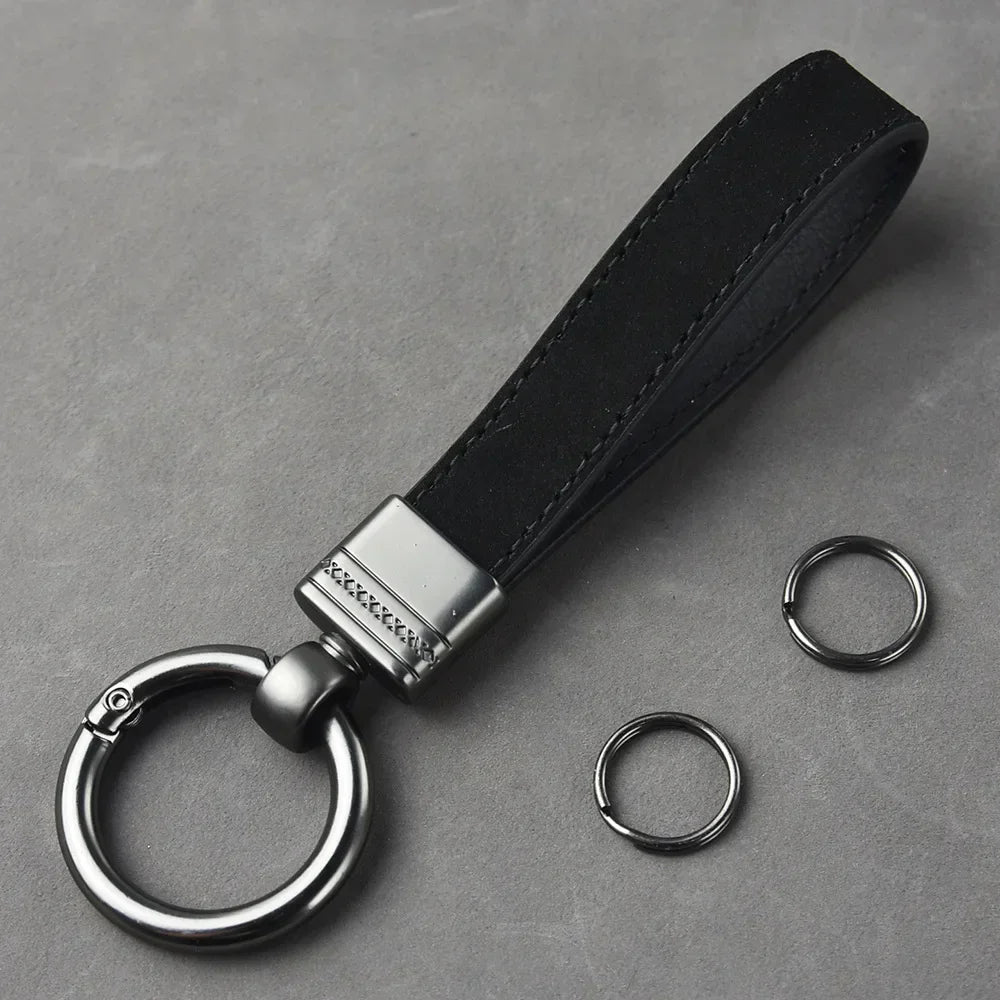 Genuine Leather Car Key Chain Buckle Key Ring Luxury Gift