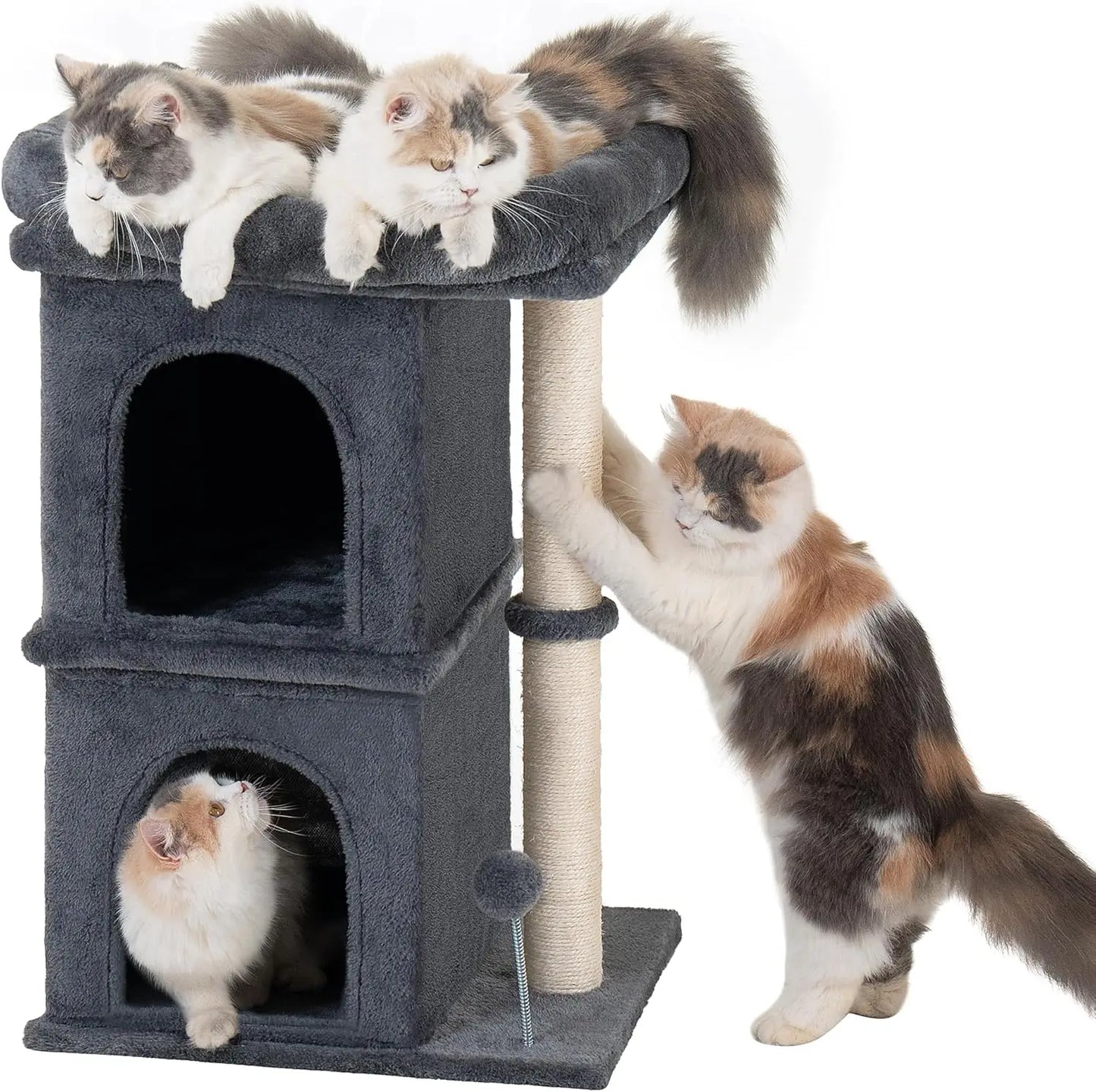 Cat Tree Tower With Window Perch And Scratching Posts