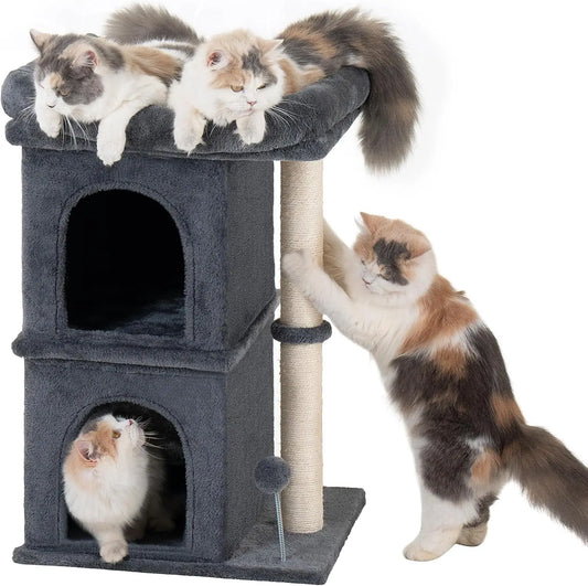 Cat Tree Tower With Window Perch And Scratching Posts