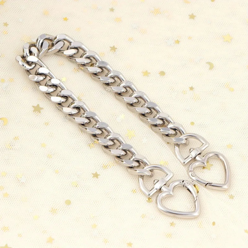 Heart Shape Metal Purse Chain Extender Crossbody Strap